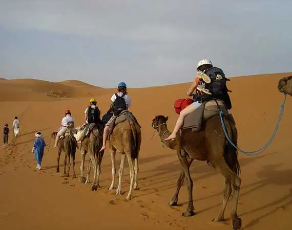 Camel ride in Morocco desert